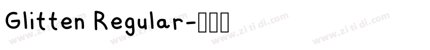 Glitten Regular字体转换